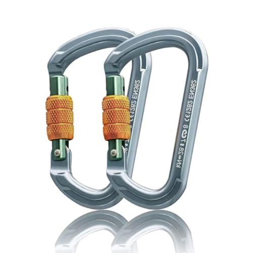 SOB Mousqueton Escalade Clips de Mousqueton à Verrouillage Automatique Aluminium Mousquetons...