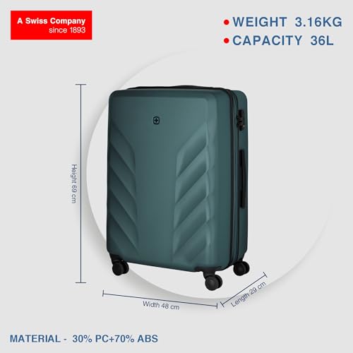 Image of WENGER, Motion, Medium Hardside Check-in Suitcase, 85 litres, Deep Lake, 612706, Swiss Designed