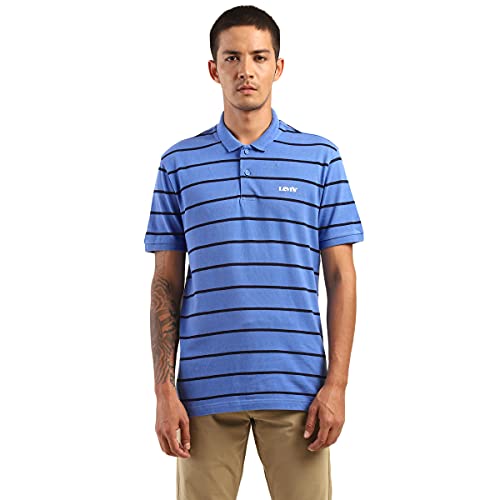 Image of Levi's Men's Regular Fit Stripes Polo T-Shirt