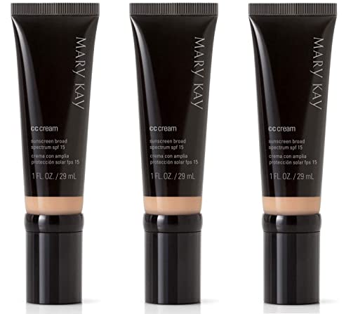 Mary Kay CC Cream Sunscreen Broad Spectrum SPF 15 1fl. oz / 29 mL - Medium to Deep (3-Pack)