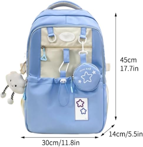 Rosy Posy Backpack, Cute Backpack, Travel Double Shoulder Bag Straps Large Capacity (Black)2