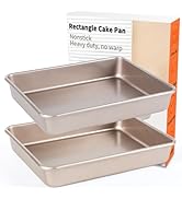 Barlket Rectangle Cake Pan, 9x11 Baking Pan, Deep Bread Pan Nonstick, Toaster Oven Tray Bakeware ...
