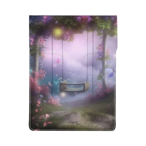 Housse ordinateur portable 13 pouces en cuir motif fleuri