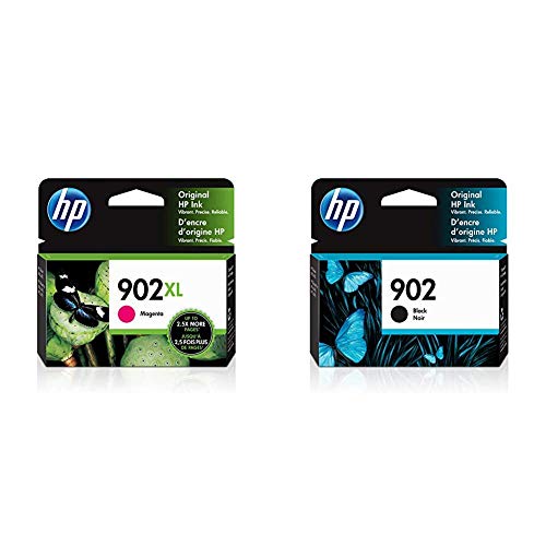 HP 902XL | Ink Cartridge | Magenta | T6M06AN & 902 | Ink Cartridge | Black | T6L98AN
