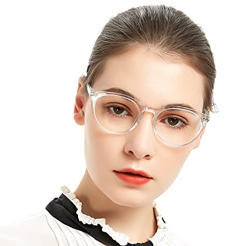 Image of MARE AZZURO Round Reading Glasses 5.0 with Spring Hinge Fashion Readers for Women 500