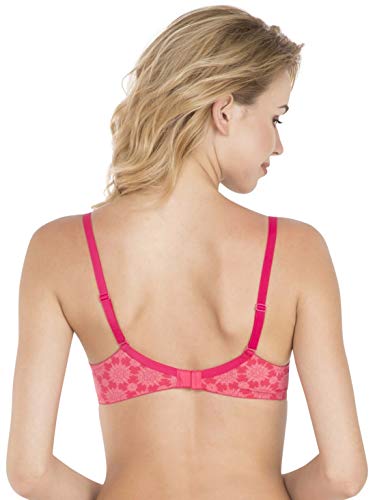 Image of Jockey 1245 Women's Under-Wired Padded Super Combed Cotton Elastane Stretch Multiway Styling T-Shirt Bra with Detachable Straps (Colors & Prints May Vary)
