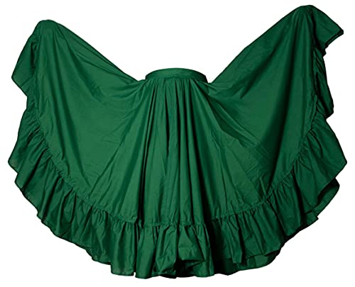 OD Professional Dance Skirt for Folkloric Mexican or Flamenco Dancing Double Circle (Doble Vuelo)