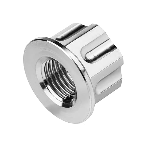 Image of Titanium M6 M8 M10 M12 M14 M16 Flange Bolt Nut Bicycle Motorcycle Rear Axle Car Modification Accessories Pack of 6 (M12 Pitch 1.25mm, Normal Titanium)