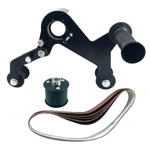 Lijadora de banda con accesorio para amoladora angular. Herramienta de pulido y lijado de alta capacidad para tubos, tubos, marcos de acero inoxidable, ideal para madera,