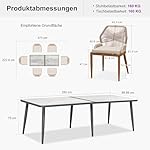 Purple Leaf Essgruppe 8 Personen Rattan & Teak Grau