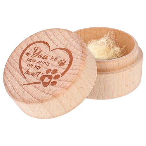 YUXIANLB Custom Wooden Pet Keepsake Box with Paw Engraving Personalized Pet Memorial Gifts for Dogs Cats Wooden Memorial Container for Pets Fur Hair Ashes Thoughtful Sympathy Gift for Pets Lovers