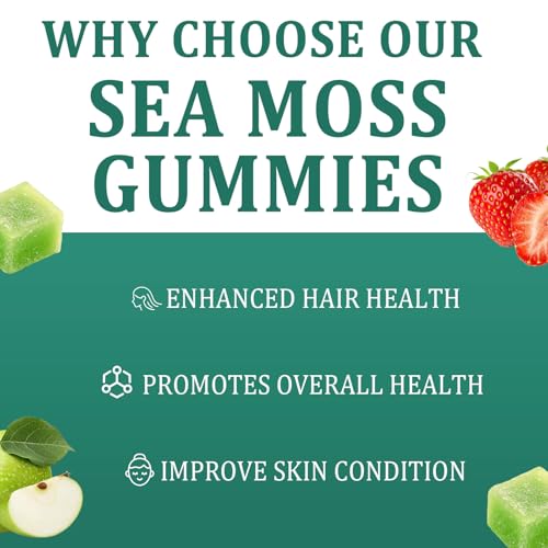 Sea Moss Gummies 16-in-1 | Irish Seamoss Gummies for Women Men with Black Seed Oil & Ashwagandha & Burdock & Bladderwrack | Boosts Immune Support, Skin Health and Digestion | 30 Gummies - Image 7