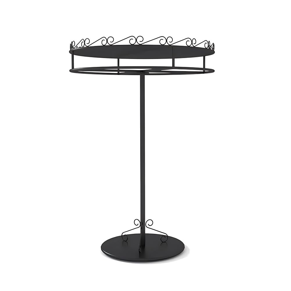 JKJZSALJ ?360°Rotatable Round Garment Rack, Portable Retail Store Metal Clothes Rack, Freestanding Clothing Standing Display Rack, For Shopping Malls Bedrooms,Black,80x135cm/31.5x53.1in