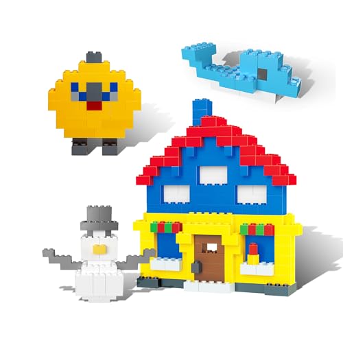Image of PicassoTiles 2250 Piece Brick Building Blocks STEM Creative Imaginative Color Vibrant Sensory Toy Mix & Match Kit 11 6 Unique Shape Construction Block Playset Kids Boys & Girls Age 3+