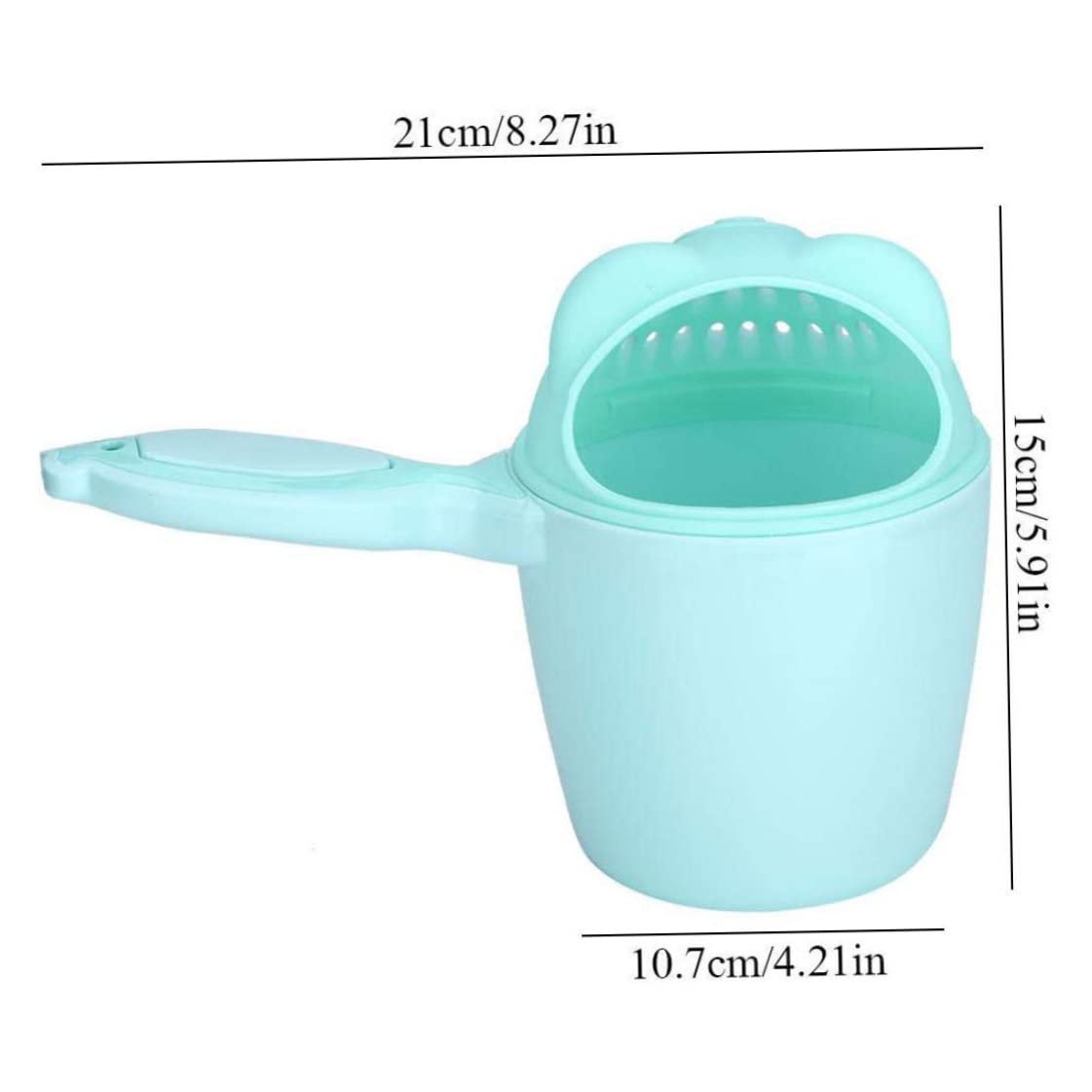 Copa de champú para bebés Lavado de la peluquería Jarra de bebé Jug Baby Shower Baño Copa Agua Batinero Bailer Copa de champú Jarra de baño para bebés 1 por ciento verde