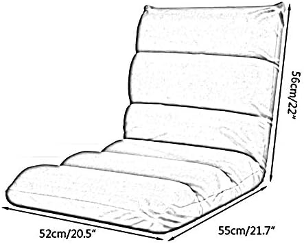 Adjustable Floor Chair with Backrest - Foldable Meditation Sofa, Removable & Washable Cover, 5 Reclining Positions for Ultimate Comfort in Balcony or Bedroom