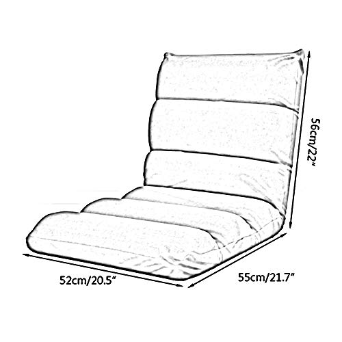 Silla de meditación plegable ajustable con respaldo, sofá perezoso de 5 engranajes, cojín extraíble lavable para mayor comodidad y relajación, ideal para yoga y lectura