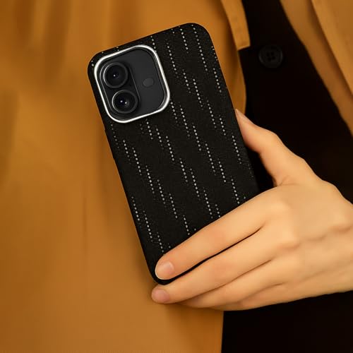 Image of AIBEX Aramid Fiber Mag-Saf Case Compatible for iPhone 16 | Slim Protective Back Cover with Built-in Magnets | Wireless Charging Support | Camera Ring Stand | Shockproof with Air Guard Corners