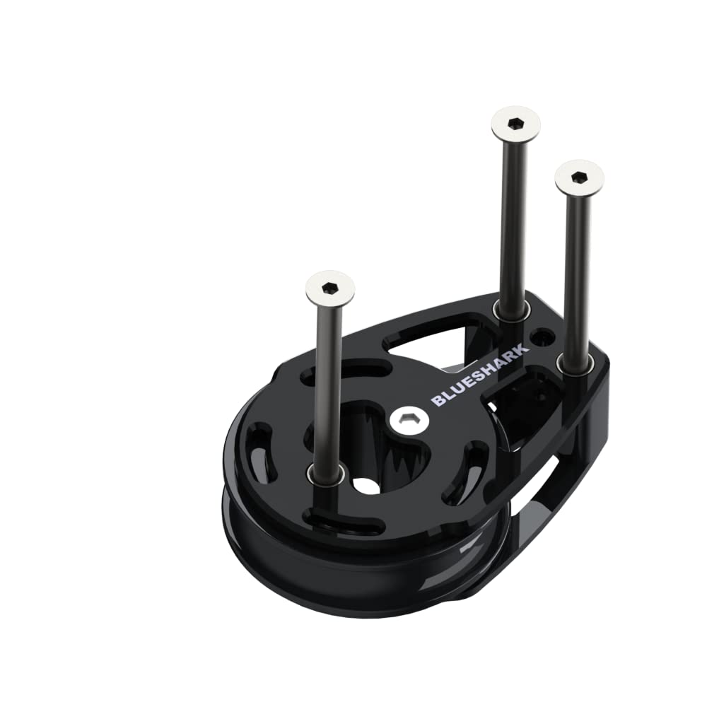 Blue Shark: 57mm Single Cheek/Foot Aluminum Sailing Block Choose Quantity (1-Pack) 2325