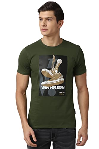 Image of Van Heusen Men's Cotton Slim Fit T-Shirt