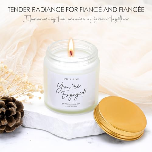 Engagement Gifts for Couples Newly Engaged Gifts for Couple Happy Engagement Gift for Women Fiance Gift for Women Just Engaged Decorations Ideas with Mugs Socks Candle Card for Her Him Men Best Friend - Image 3