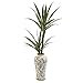 Nearly Natural 44in. Double Yucca Artificial Designer Planter Silk Plants, Green