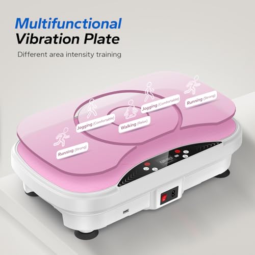 Image of MERACH Vibration Plate Exercise Machine, Vibration Plate for Lymphatic Drainage Weight Loss, Vibrating Plate Exercise Machine with Bluetooth and LED Display, Workout Equipment for Women Men Home