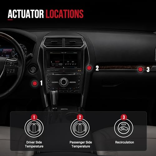 Image of HVAC Air Blend Door Actuator - Replaces YH-1779, AA5Z-19E616-C, 604-234 - Compatible with Ford & Lincoln Vehicles - Explorer 2011-2017, Flex 2011-2016, Taurus 2008-2017, MKS and MKT 2011-2015