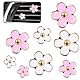 8 Stück Auto Zubehör Innenraum Frauen, Gänseblümchen Blumen Lufterfrischer Clip Auto Diffuser Deko Innendekorationszubehör Car Vent Clips für Wohnzimmer Büro (Rosa)