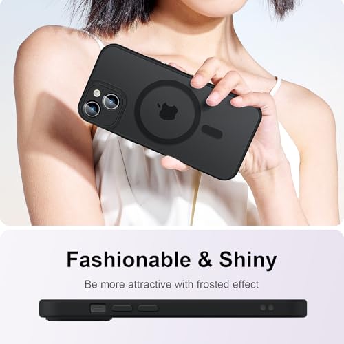 Image of Tobfit Magnetic Case for iPhone 14 Compatible with Mag Safe, Translucent Matte Back Slim Shockproof Phone Cover for iPhone 14