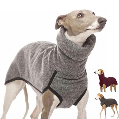 MOKATES Greyhound - Vêtement à Col Roulé pour Chien de Petite, Moyenne et Grande Taille - Veste Polaire Extensible - Taille 3XL