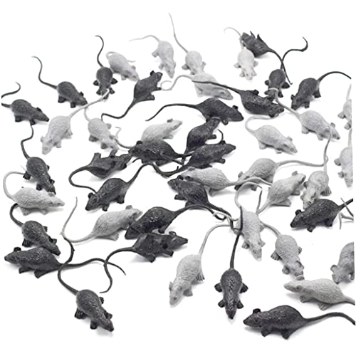 Ratón de plástico pequeño para ambientar fiestas de Halloween y sustos caseros