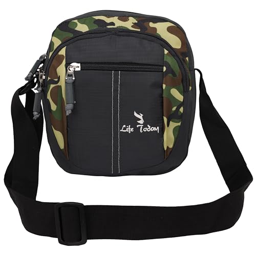 Image of LIFE TODAY Sling form Men and Women | Cross Body Travel Bags | Pouch for Men and Women | One Side Shoulder Bag (Grey)