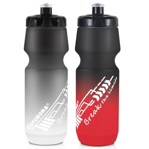 GIFUBOWA Bike Water Bottle 750ml, 2 Pack, Dishwasher Safe