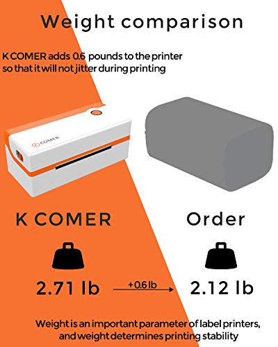 K Comer Thermal Shipping Label Printer Compatible With Windows/Mac/Linux #TOP5