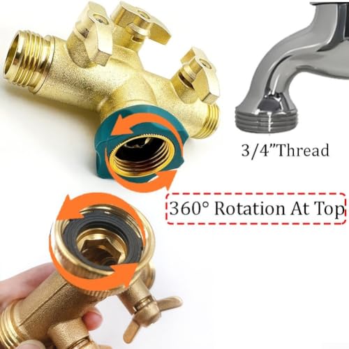 Distributeur de débit d'eau en cuivre avec poignée rotative précise - 3