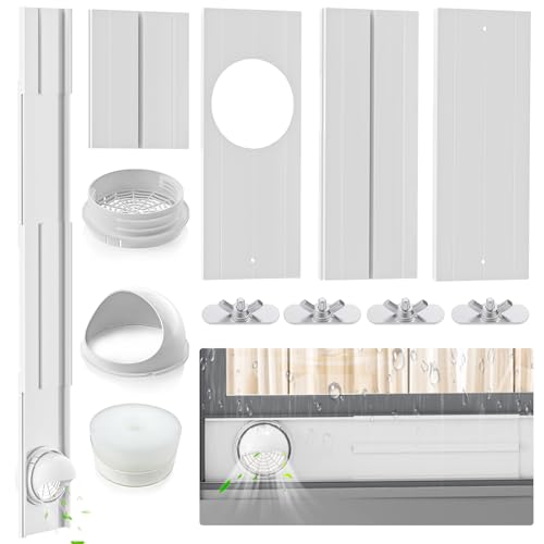 Insputer Portable ac Window Vent Kit with Universal Coupler, New Adjustable Air Conditioner Window...