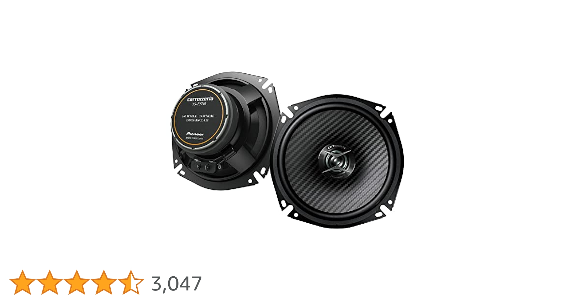 パイオニア　カロッツェリア TS-F1740-2 カスタムフィットスピーカー カロッツェリア TS-F1740SII パイオニア 車載用17cm2way