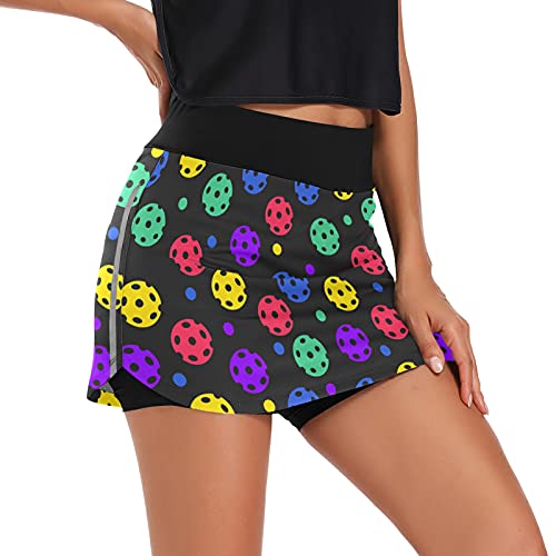 HJJKLLP Womens Sports Skort Colorful Pickleball Summer Athletic Tennis Skirt Golf Skorts with Pockets