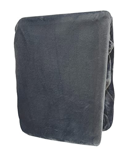 Leonado Vicenti Spannbettlaken 2er Set Grau 90x200-100x200 warme kuschelige Premium Cashmere Touch Teddy Bettlaken Fleece Plüsch Betttuch