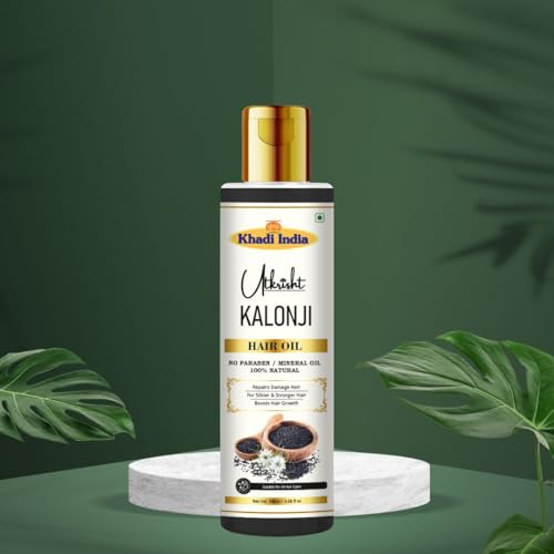 Image of Khadi Kalonji Hair Oil 100ml | Pure & Natural Black Seed Oil for Hair Growth, Strengthening & Scalp | Non Sticky, Paraben & Mineral Oil Free | For All Hair Types | Daily Use for Men & Women