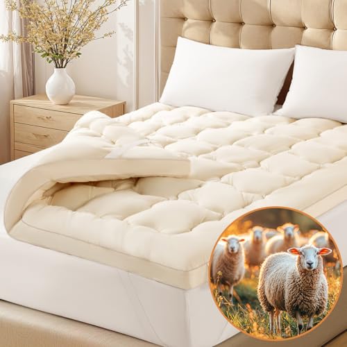 Luxury 100% Organic Wool Mattress Topper - 60"x83"