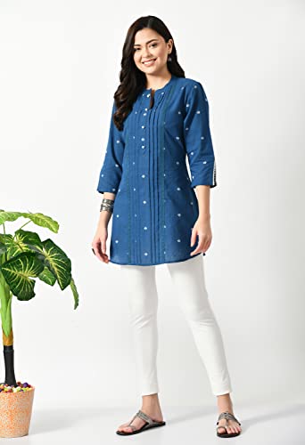 Image of Meesan Women's Casual Ethnic 3 /4 Sleeve Printed Tunic