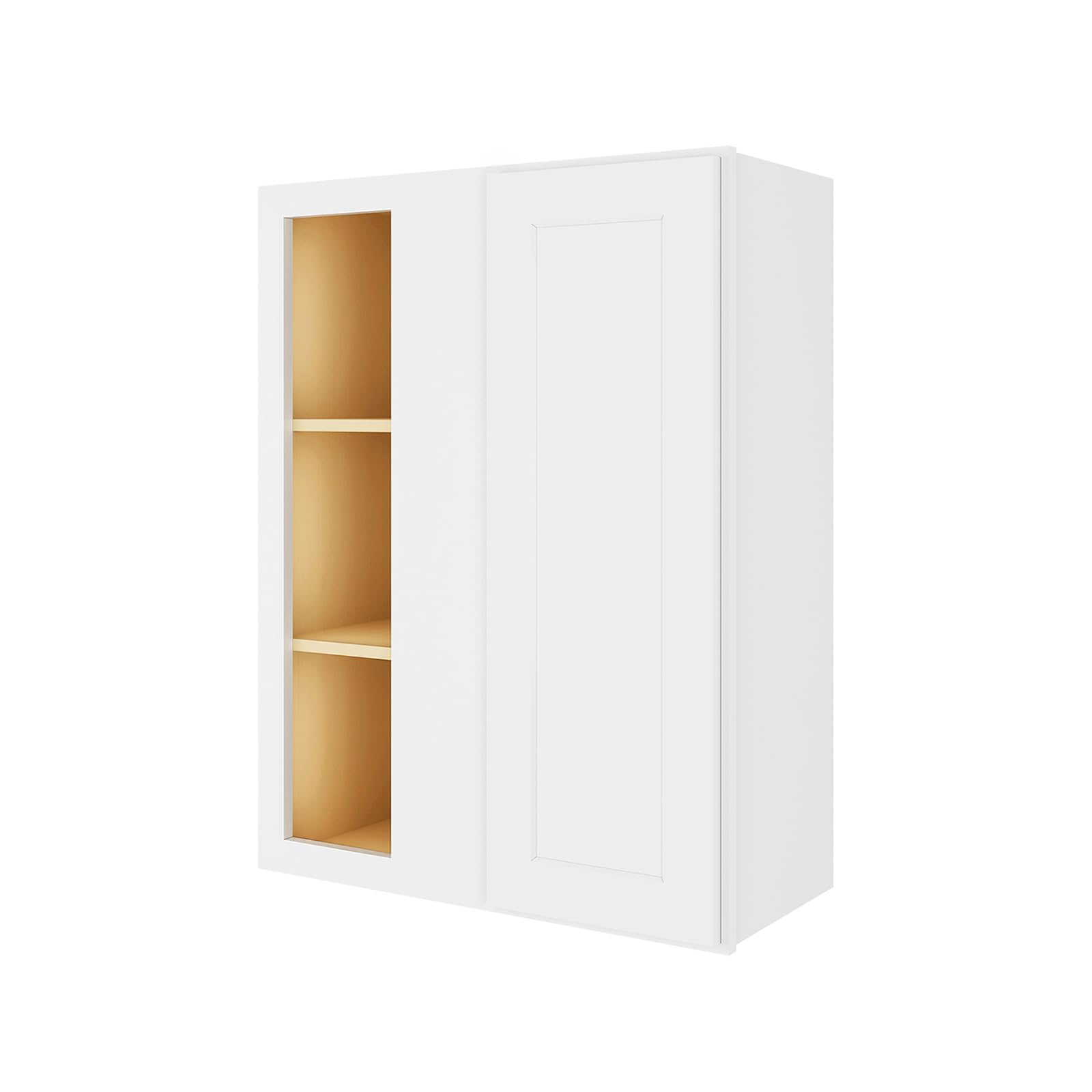 Furinno Shaker 3-Tier Wall Blind Kitchen Cabinet, 1-Door, White