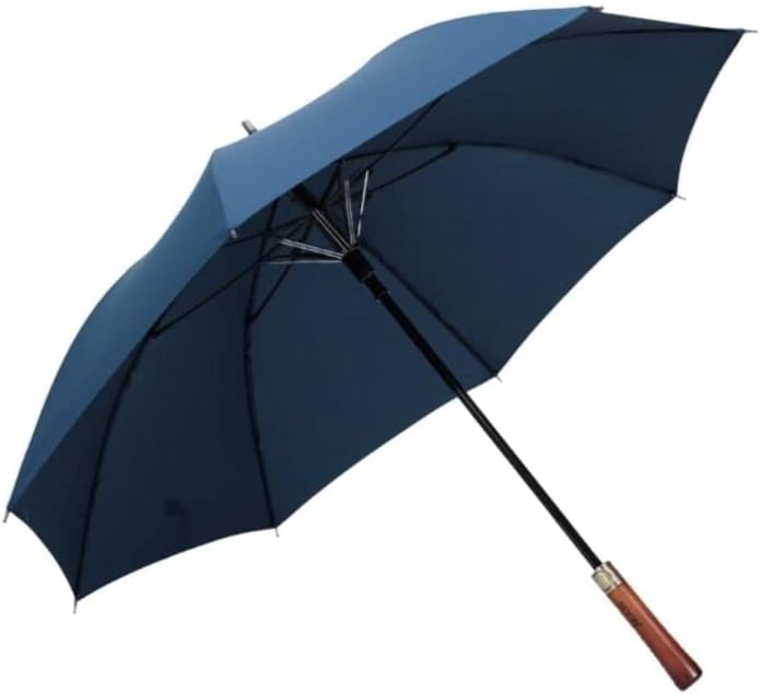 Golf Umbrella Extra Large Japanese Retro Golf Umbrella with Wooden Handle Windproof Auto Open Stick Umbrella for Man and Women Umbrellas for Windproof Waterproof