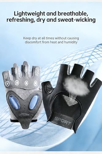 Guantes de ciclismo sin dedos con gel antideslizante miniatura 2