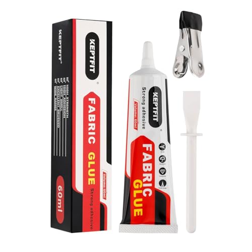 Pegamento especial textil, resistente al lavado y al planchado, pegamento para tela, para algodón, cuero, vaqueros y más, pegamento de secado rápido, 60 ml