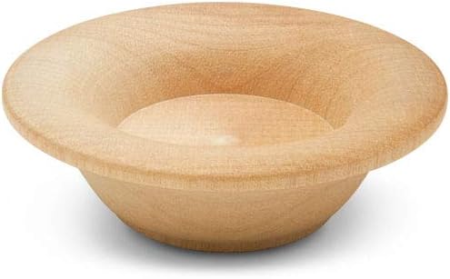 Miniatura 10 de Mini cuenco de madera sin terminar, 34 de pulgada, perfecto para modelos a escala, platos de casa de muñecas, proyectos de manualidades de madera y