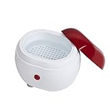  #N/D Funnyrunstore Lavadora ultrasónica portátil Lentes de joyería para el hogar Relojes Dentaduras Máquina de limpieza Lavadora Limpiador Caja de limpieza (Color: Rojo y Blanco)