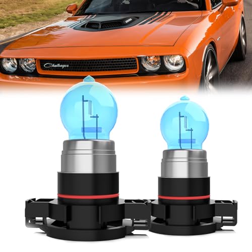 LECCIBUB Fog Light Bulbs Compatible With Dodge Challenger 2011-2014, H16 Fog Lights Halogen Light Bulb, Super Bright 6000K White, Plug and Play, Pack of 2